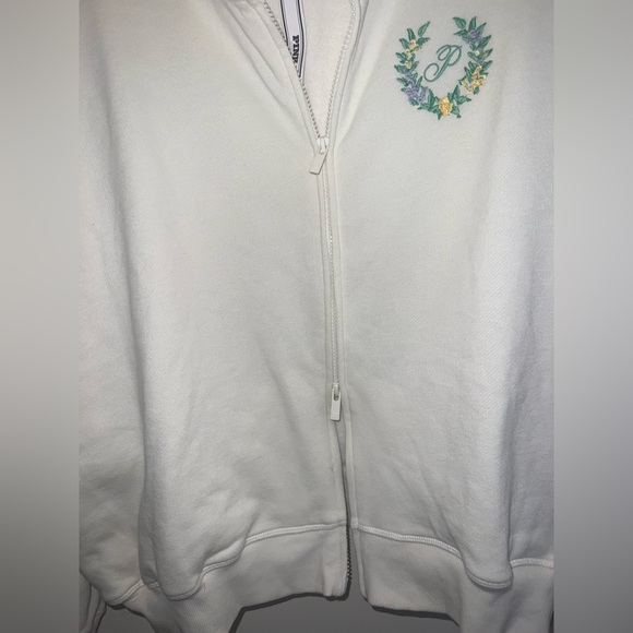 PINK Victoria’s Secret Floral Embroidered Zip Up Jacket NWT - Picture 3 of 7